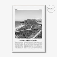 Saint Kitts and Nevis Print Black and White, Saint Kitts and Nevis Wall Art, Saint Kitts and Nevis Poster, Saint Kitts and Nevis Photo