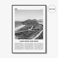 Saint Kitts and Nevis Print Black and White, Saint Kitts and Nevis Wall Art, Saint Kitts and Nevis Poster, Saint Kitts and Nevis Photo