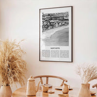 Saint Kitts Print Black and White, Saint Kitts Wall Art, Saint Kitts Poster, Saint Kitts Photo, Saint Kitts Wall Décor, Caribbean