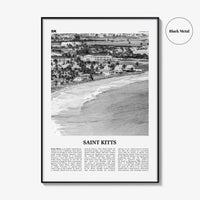 Saint Kitts Print Black and White, Saint Kitts Wall Art, Saint Kitts Poster, Saint Kitts Photo, Saint Kitts Wall Décor, Caribbean