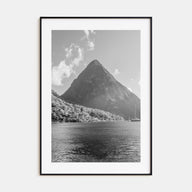 Saint Lucia Photo B&W Poster