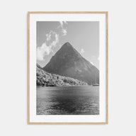 Saint Lucia Photo B&W Poster