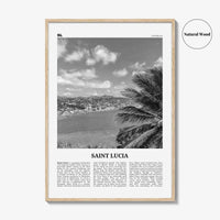 Saint Lucia Print Black and White, Saint Lucia Wall Art, Saint Lucia Poster, Saint Lucia Photo, St. Lucia, Sainte-Lucie, Castries Caribbean