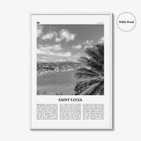 Saint Lucia Print Black and White, Saint Lucia Wall Art, Saint Lucia Poster, Saint Lucia Photo, St. Lucia, Sainte-Lucie, Castries Caribbean