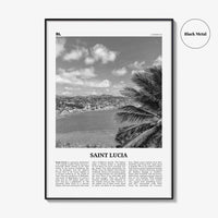 Saint Lucia Print Black and White, Saint Lucia Wall Art, Saint Lucia Poster, Saint Lucia Photo, St. Lucia, Sainte-Lucie, Castries Caribbean