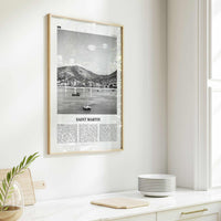 Saint Martin Print Black and White, Saint Martin Wall Art, Saint Martin Poster, Saint Martin Photo, Saint Martin Wall Décor, Caribbean