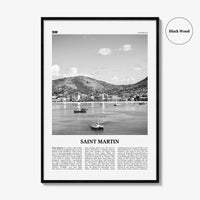 Saint Martin Print Black and White, Saint Martin Wall Art, Saint Martin Poster, Saint Martin Photo, Saint Martin Wall Décor, Caribbean