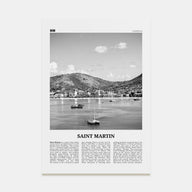Saint Martin Travel B&W Poster