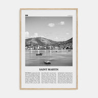 Saint Martin Travel B&W Poster