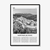 Saint Paul de Vence Print Black and White, Saint-Paul de Vence Wall Art, Saint-Paul de Vence Poster, Saint-Paul de Vence Photo, Décor, Map