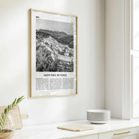 Saint Paul de Vence Print Black and White, Saint-Paul de Vence Wall Art, Saint-Paul de Vence Poster, Saint-Paul de Vence Photo, Décor, Map