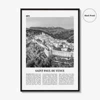 Saint Paul de Vence Print Black and White, Saint-Paul de Vence Wall Art, Saint-Paul de Vence Poster, Saint-Paul de Vence Photo, Décor, Map