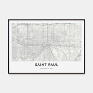 Saint Paul Map Landscape Poster