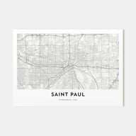 Saint Paul Map Landscape Poster