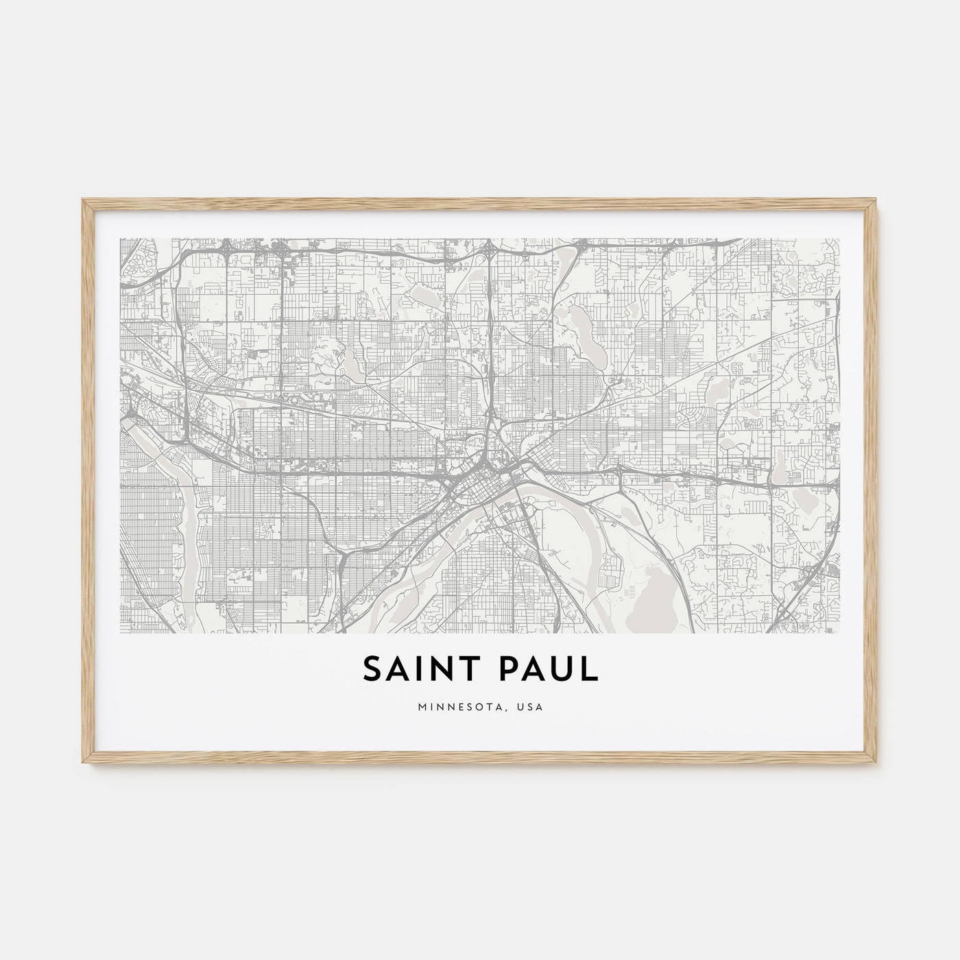 Saint Paul Map Landscape Poster