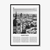 Saint Paul Print Black and White, Saint Paul Wall Art, Saint Paul Poster, Saint Paul Photo, Minnesota, USA, United States, North America