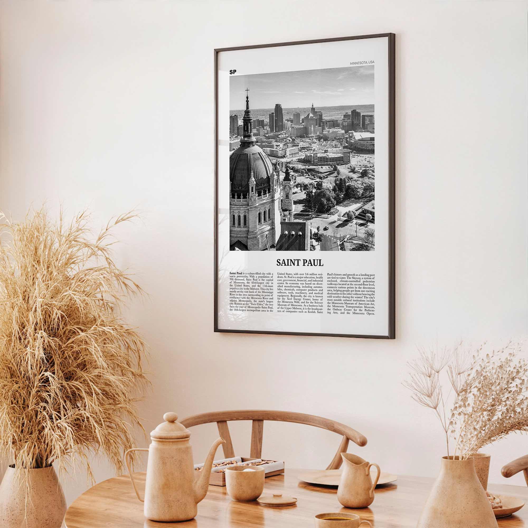 Saint Paul Print Black and White, Saint Paul Wall Art, Saint Paul Poster, Saint Paul Photo, Minnesota, USA, United States, North America