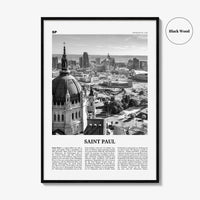 Saint Paul Print Black and White, Saint Paul Wall Art, Saint Paul Poster, Saint Paul Photo, Minnesota, USA, United States, North America