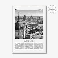 Saint Paul Print Black and White, Saint Paul Wall Art, Saint Paul Poster, Saint Paul Photo, Minnesota, USA, United States, North America