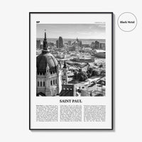 Saint Paul Print Black and White, Saint Paul Wall Art, Saint Paul Poster, Saint Paul Photo, Minnesota, USA, United States, North America