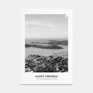 Saint Thomas Portrait B&W Poster