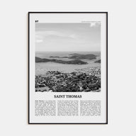 Saint Thomas Travel B&W Poster
