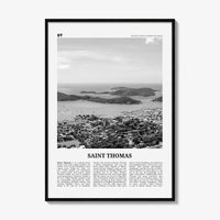 Saint Thomas Print Black and White, St Thomas Wall Art, St Thomas Poster, St Thomas Photo, Saint Thomas, United States Virgin Island