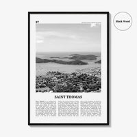 Saint Thomas Print Black and White, St Thomas Wall Art, St Thomas Poster, St Thomas Photo, Saint Thomas, United States Virgin Island