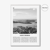Saint Thomas Print Black and White, St Thomas Wall Art, St Thomas Poster, St Thomas Photo, Saint Thomas, United States Virgin Island