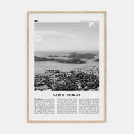 Saint Thomas Travel B&W Poster