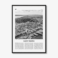 Saint Tropez Print Black and White, Saint Tropez Wall Art, Saint Tropez Poster, France, Sant-Tropetz, Alpes-Côte d'Azur, French Riviera
