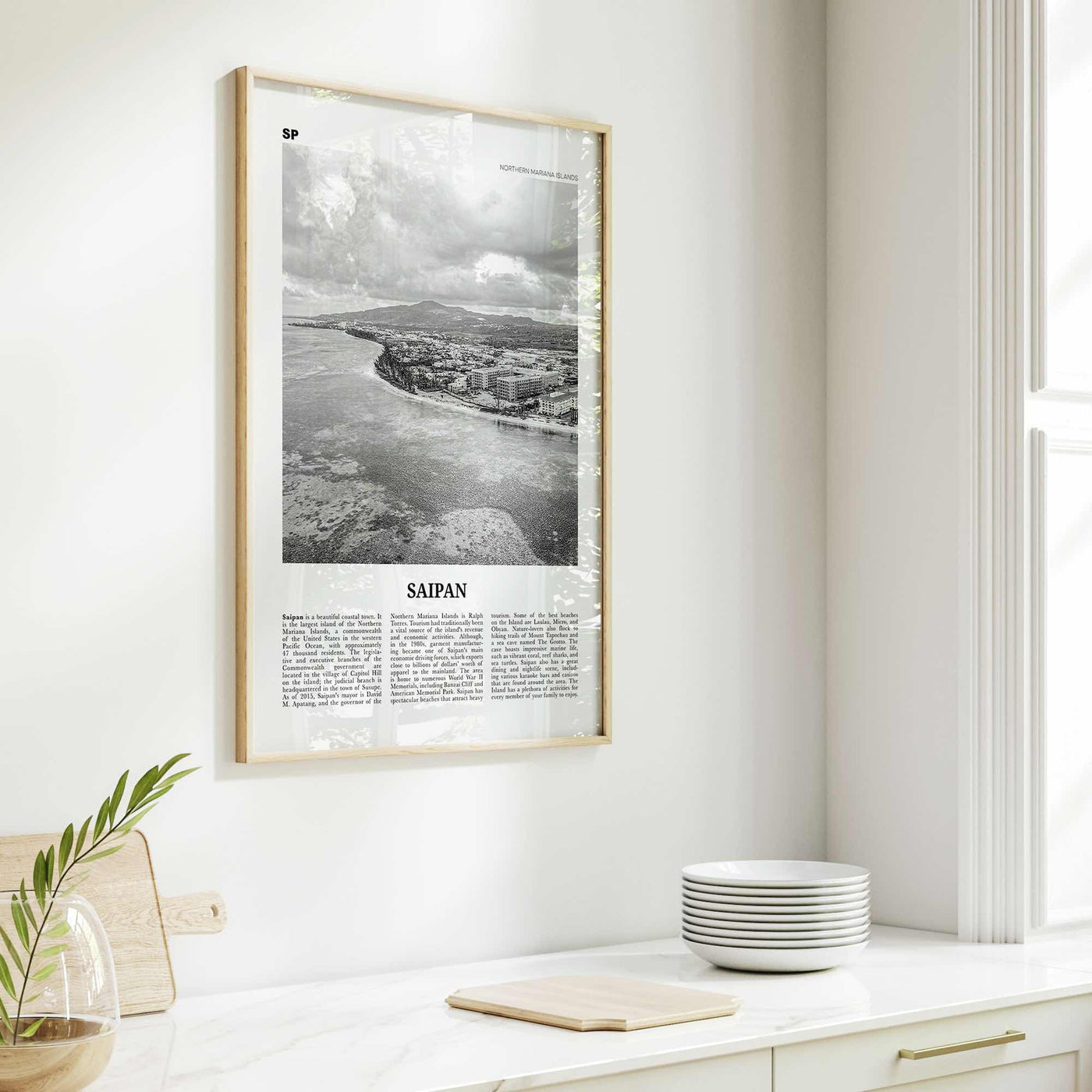 Saipan Print Black and White, Saipan Wall Art, Saipan Poster, Saipan Photo, Saipan Wall Décor, Saipán, 彩帆島, Northern Mariana Islands