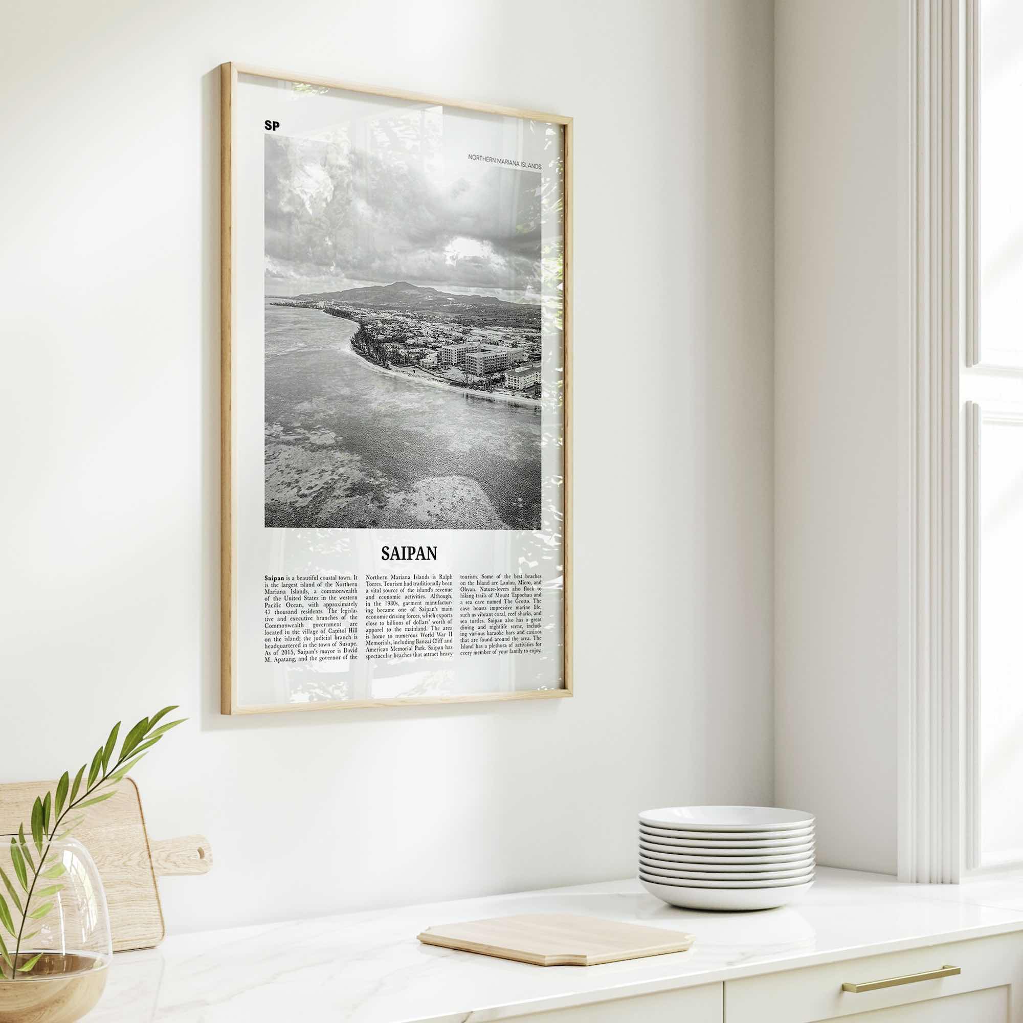 Saipan Print Black and White, Saipan Wall Art, Saipan Poster, Saipan Photo, Saipan Wall Décor, Saipán, 彩帆島, Northern Mariana Islands