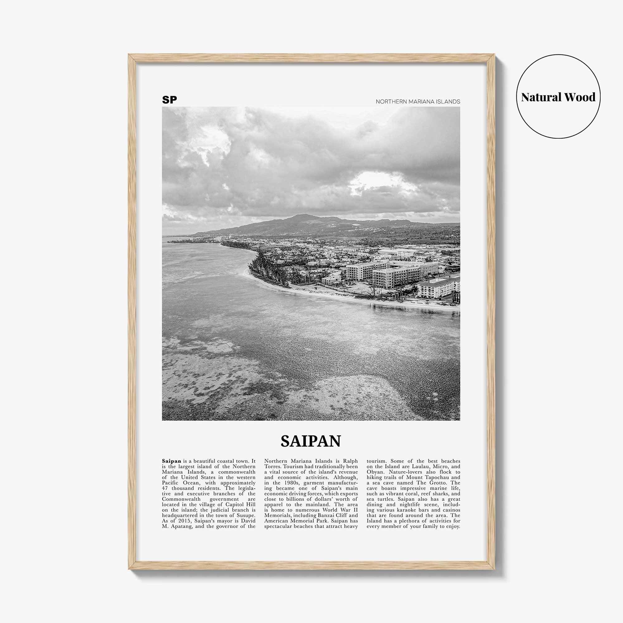 Saipan Print Black and White, Saipan Wall Art, Saipan Poster, Saipan Photo, Saipan Wall Décor, Saipán, 彩帆島, Northern Mariana Islands