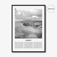 Saipan Print Black and White, Saipan Wall Art, Saipan Poster, Saipan Photo, Saipan Wall Décor, Saipán, 彩帆島, Northern Mariana Islands