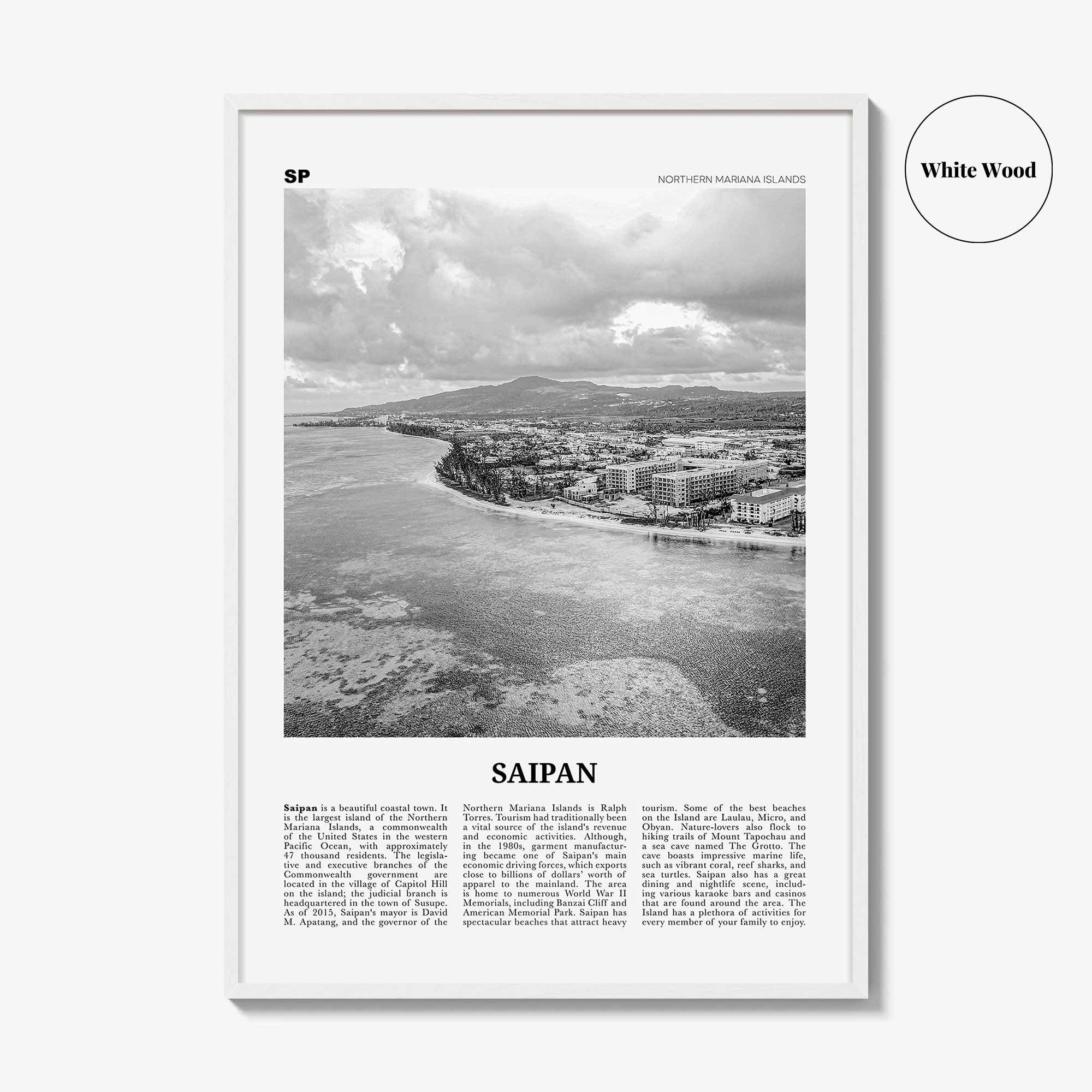 Saipan Print Black and White, Saipan Wall Art, Saipan Poster, Saipan Photo, Saipan Wall Décor, Saipán, 彩帆島, Northern Mariana Islands