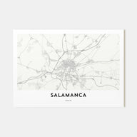 Salamanca Map Landscape Poster