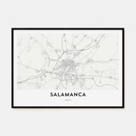 Salamanca Map Landscape Poster