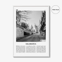 Salamanca Print Black and White, Salamanca Wall Art, Salamanca Poster, Salamanca Photo, Salamanca Map, Spain