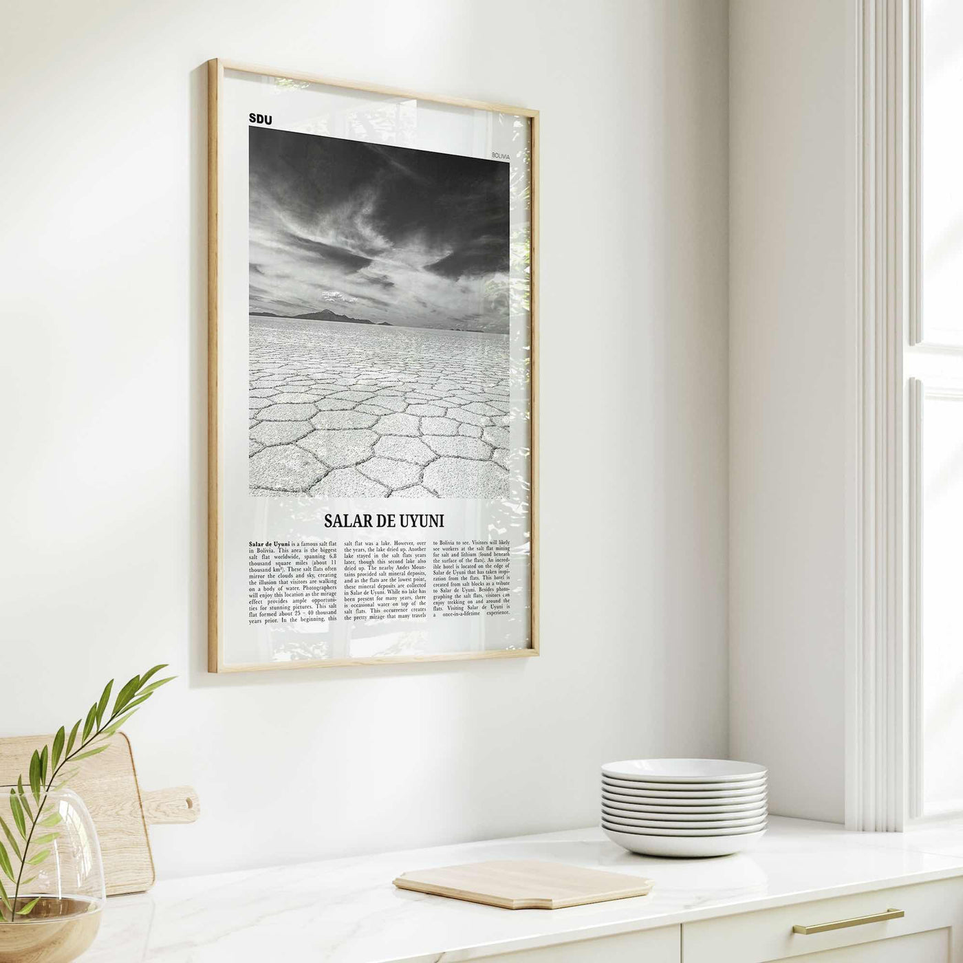 Salar de Uyuni Print Black and White, Salar de Uyuni Wall Art, Salar de Uyuni Poster, Salar de Uyuni Photo, Salar de Uyuni Décor, Bolivia