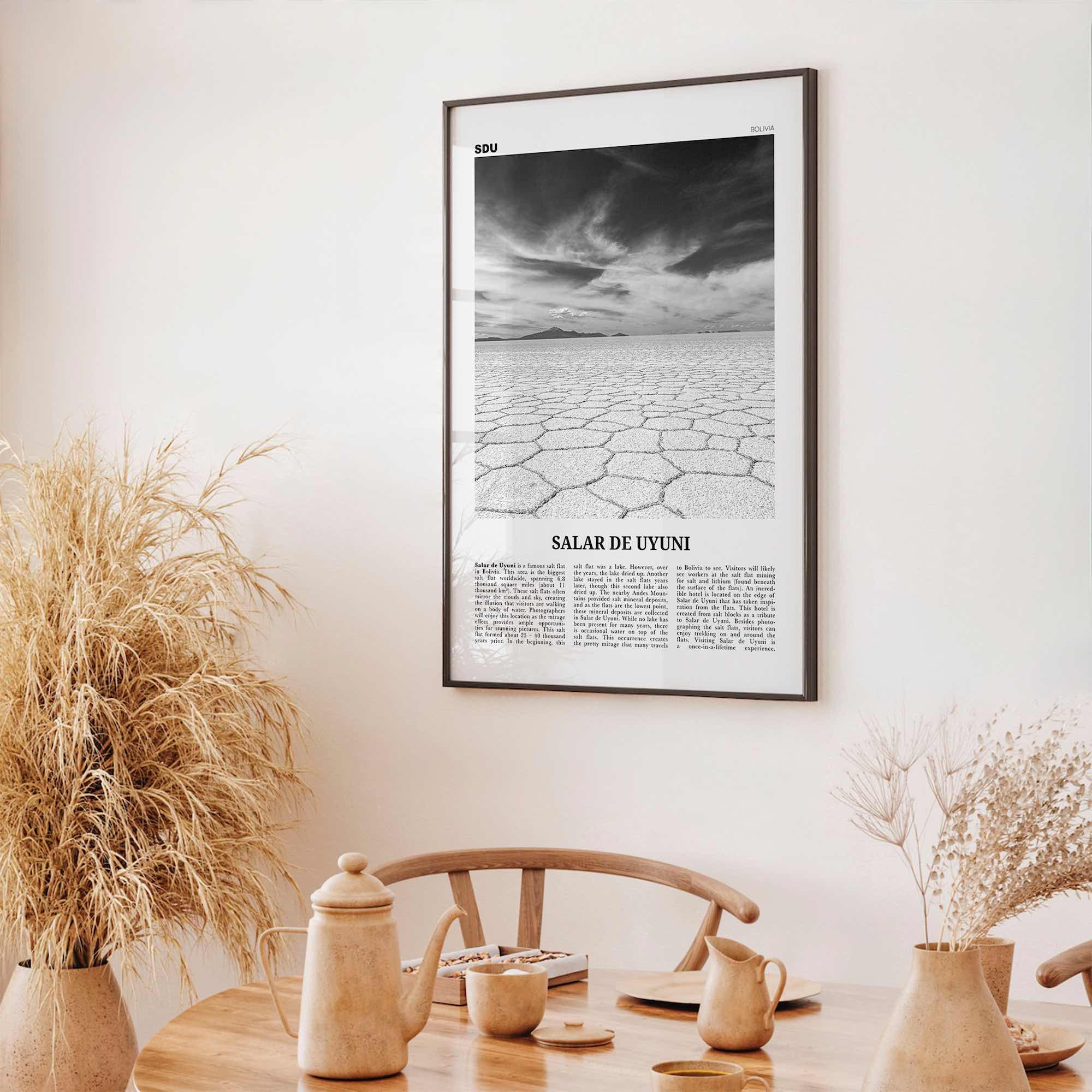 Salar de Uyuni Print Black and White, Salar de Uyuni Wall Art, Salar de Uyuni Poster, Salar de Uyuni Photo, Salar de Uyuni Décor, Bolivia