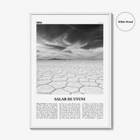 Salar de Uyuni Print Black and White, Salar de Uyuni Wall Art, Salar de Uyuni Poster, Salar de Uyuni Photo, Salar de Uyuni Décor, Bolivia