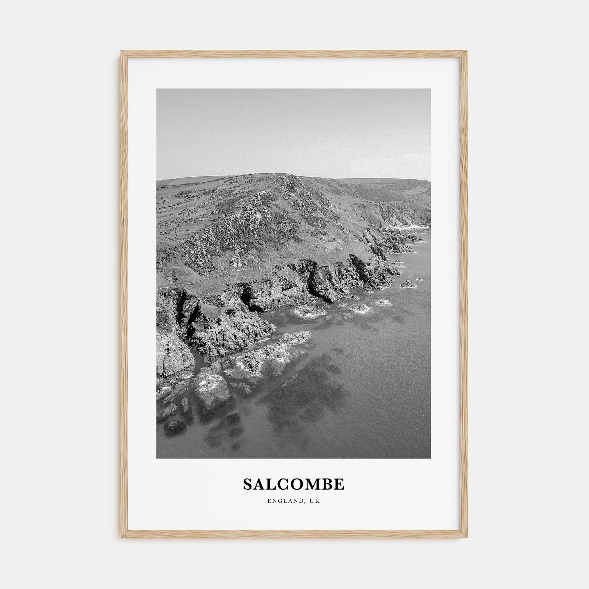 Salcombe Portrait B&W Poster