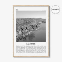 Salcombe Print Black and White, Salcombe Wall Art, Salcombe Poster, Salcombe Photo, Salcombe Wall Décor, England, UK, United Kingdom