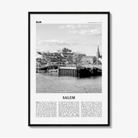 Salem Print Black and White Massachusetts, Salem Wall Art, Salem Poster, Salem Photo, Salem Wall Décor, Massachusetts, USA, United States