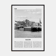 Salem, Massachusetts Travel B&W Poster