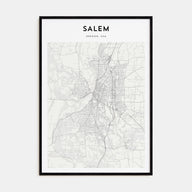 Salem, Oregon Map Portrait Poster