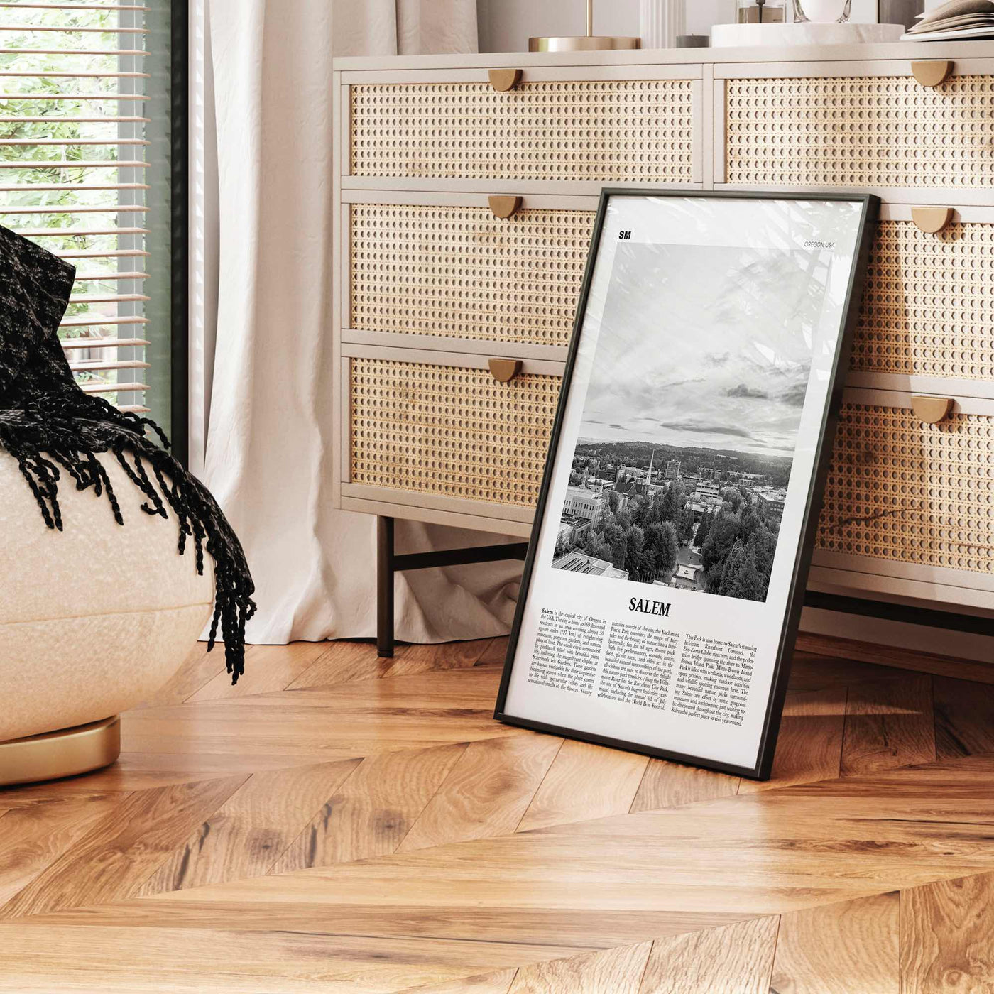 Salem Print Black and White Oregon, Salem Wall Art, Salem Poster, Salem Photo, Salem Map, Oregon, USA, United States