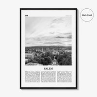 Salem Print Black and White Oregon, Salem Wall Art, Salem Poster, Salem Photo, Salem Map, Oregon, USA, United States