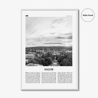 Salem Print Black and White Oregon, Salem Wall Art, Salem Poster, Salem Photo, Salem Map, Oregon, USA, United States
